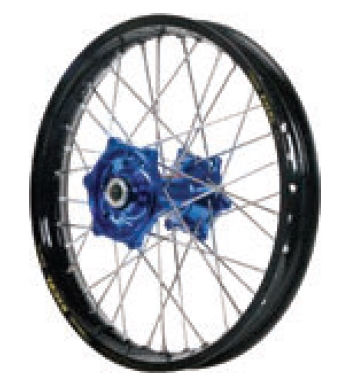 Dubya - Dubya MX Rear Wheel with DID DirtStar Rim - 2.15x19 - Blue Hub/Black Rim - 70-4168DB