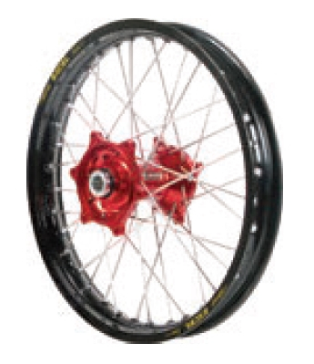 Dubya - Dubya MX Front Wheel with DID DirtStar Rim - 1.60x21 - Red Hub/Black Rim - 70-4169RB