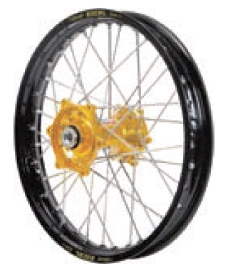 Dubya - Dubya MX Front Wheel with DID DirtStar Rim - 1.60x21 - Gold Hub/Black Rim - 70-4169GB