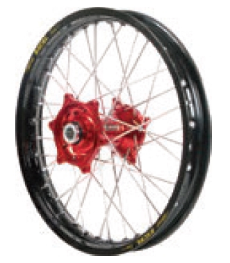 Dubya - Dubya MX Rear Wheel with Excel Rim - 2.15x19 - Red Hub/Black Rim - 70-3117RB
