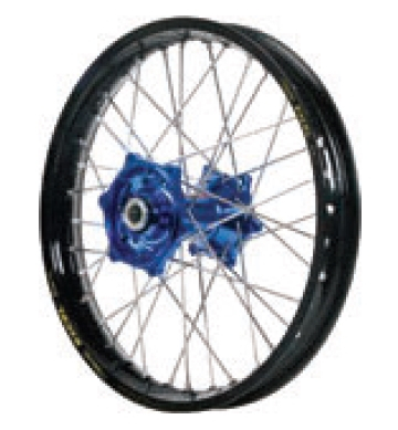 Dubya - Dubya MX Rear Wheel with Excel Rim - 1.85x16 - Blue Hub/Black Rim - 70-3185DB