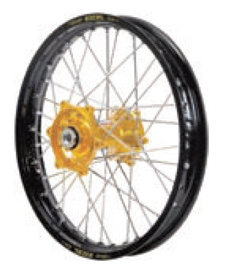 Dubya - Dubya MX Rear Wheel with DID DirtStar Rim - 2.15x19 - Gold Hub/Black Rim - 70-4170GB