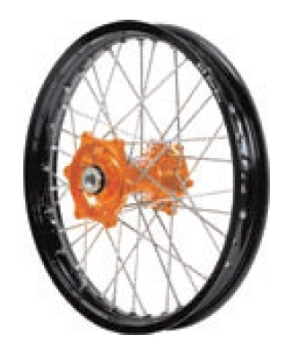 Dubya - Dubya MX Rear Wheel with Excel Rim - 2.15x19 - Orange Hub/Black Rim - 70-3063OS