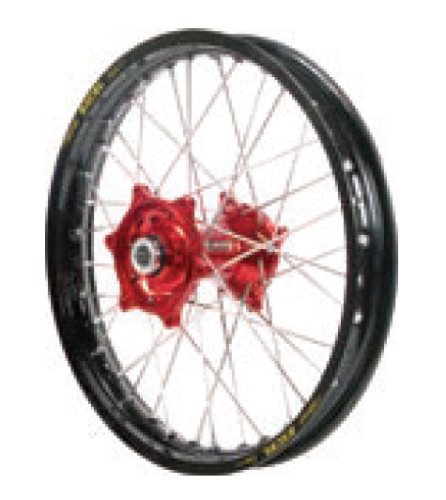 Dubya - Dubya MX Front Wheel with DID DirtStar Rim - 1.60x21 - Red Hub/Black Rim - 70-4171RB