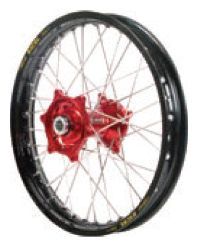 Dubya - Dubya MX Front Wheel with Excel Rim - 1.60x21 - Red Hub/Black Rim - 70-3070RB