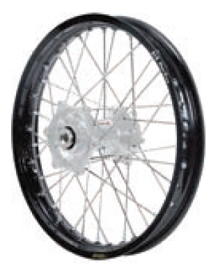 Dubya - Dubya MX Rear Wheel with DID DirtStar Rim - 2.15x19 - Silver/Black - 70-4119SB