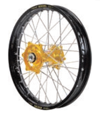Dubya - Dubya MX Rear Wheel with DID DirtStar Rim - 2.15x18 - Gold Hub/Black Rim - 70-4155GB