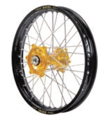 Dubya - Dubya MX Front Wheel with DID DirtStar Rim - 1.60x21 - Gold Hub/Black Rim - 70-4131GB