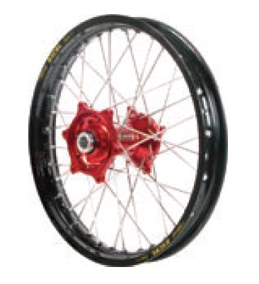 Dubya - Dubya MX Rear Wheel with DID DirtStar Rim - 2.15x18 - Red Hub/Black Rim - 70-4155RB