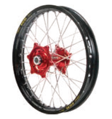 Dubya - Dubya MX Front Wheel with Excel Rim - 1.40x17 - Red Hub/Black Rim - 70-1093RB