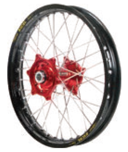 Dubya - Dubya MX Rear Wheel with Excel Rim - 2.15x18 - Red Hub/Black Rim - 70-3073RB