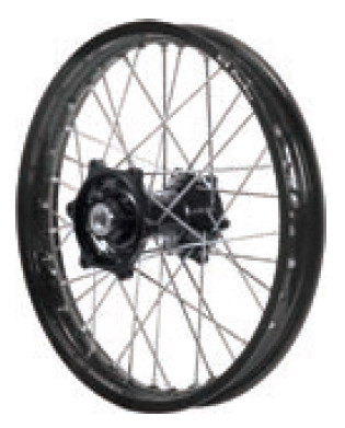 Dubya - Dubya MX Rear Wheel with Excel Rim - 1.85x19 - Black Hub/Black Rim - 70-3116BB