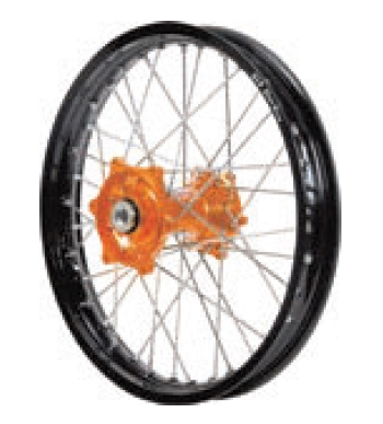 Dubya - Dubya MX Front Wheel with DID DirtStar Rim - 1.60x21 - Orange Hub/Black Rim - 70-4131OB