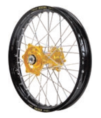 Dubya - Dubya MX Rear Wheel with Excel Rim - 1.85x19 - Gold Hub/Black Rim - 70-3116GB