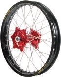 Dubya - Dubya MX Front Wheel with Rim - 1.60x21 - Red Hub/Black Rim - 70-3000RB