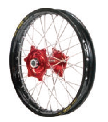 Dubya - Dubya MX Rear Wheel with DID DirtStar Rim - 2.15x19 - Red/Black - 70-4119RB