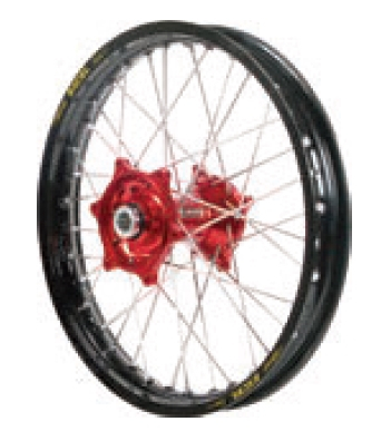 Dubya - Dubya MX Rear Wheel with DID DirtStar Rim - 2.15x18 - Red/Black - 70-4120RB