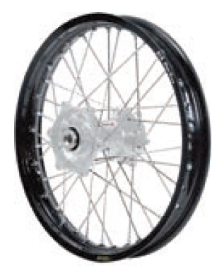 Dubya - Dubya MX Rear Wheel with Excel Rim - 2.15x19 - Silver Hub/Black Rim - 70-3119SB