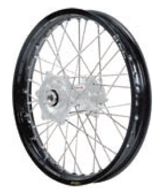 Dubya - Dubya MX Rear Wheel with DID DirtStar Rim - 2.15x18 - Silver/Black - 70-4120SB