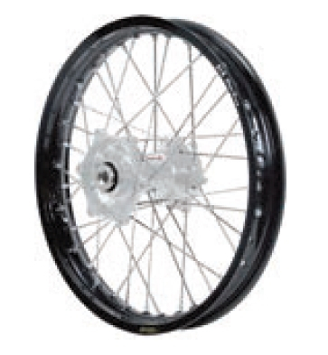 Dubya - Dubya MX Rear Wheel with DID DirtStar Rim - 2.15x18 - Silver Hub/Black Rim - 70-4155SB