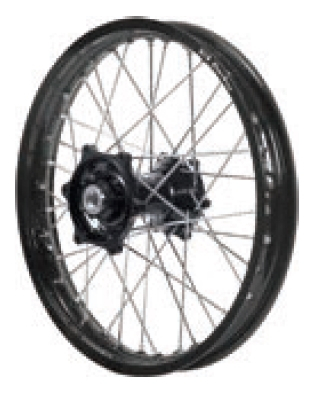 Dubya - Dubya MX Rear Wheel with Excel Rim - 1.60x14 - Black Hub/Black Rim - 70-1096BB