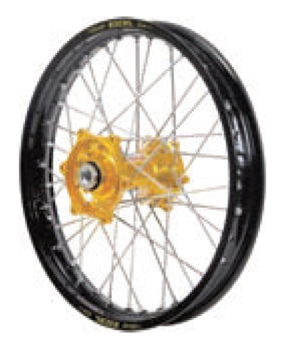 Dubya - Dubya MX Rear Wheel with DID DirtStar Rim - 2.15x19 - Gold Hub/Black Rim - 70-4156GB
