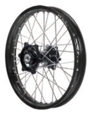 Dubya - Dubya MX Front Wheel with Excel Rim - 1.40x17 - Black Hub/Black Rim - 70-1112BB