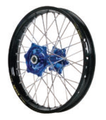 Dubya - Dubya MX Rear Wheel with Excel Rim - 1.60x14 - Blue Hub/Black Rim - 70-1096DB