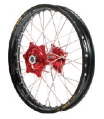 Dubya - Dubya MX Front Wheel with Excel Rim - 1.60x21 - Red Hub/Black Rim - 70-3171RB