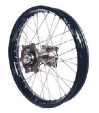 Dubya - Dubya MX Rear Wheel with DID DirtStar Rim - 1.85x19 - Magnesium Hub/Black Rim - 70-4124MB