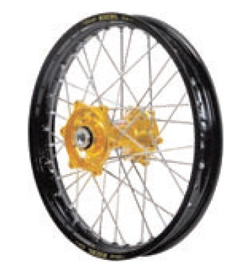 Dubya - Dubya MX Rear Wheel with DID DirtStar Rim - 1.85x19 - Gold/Black - 70-4121GB