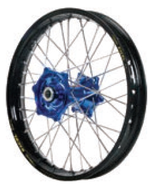 Dubya - Dubya MX Rear Wheel with Excel Rim - 1.60x12 - Blue Hub/Black Rim - 70-1133DB