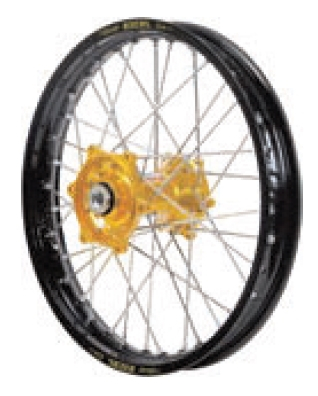 Dubya - Dubya MX Rear Wheel with DID DirtStar Rim - 2.15x19 - Gold Hub/Black Rim - 70-4125GB