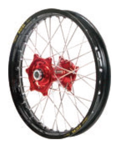 Dubya - Dubya MX Front Wheel with DID DirtStar Rim - 1.60x21 - Red Hub/Black Rim - 70-4000RB