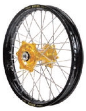 Dubya - Dubya MX Front Wheel with DID DirtStar Rim - 1.60x21 - Gold Hub/Black Rim - 70-4141GB