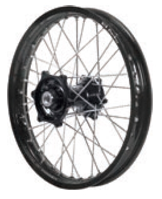 Dubya - Dubya MX Rear Wheel with Excel Rim - 1.85x16 - Black Hub/Black Rim - 70-1122BB