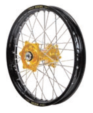Dubya - Dubya MX Rear Wheel with Excel Rim - 1.85x19 - Gold Hub/Black Rim - 70-3121GB