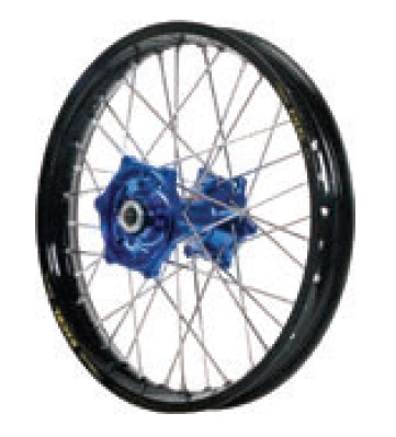 Dubya - Dubya MX Rear Wheel with DID DirtStar Rim - 2.15x18 - Blue Hub/Black Rim - 70-4004DB