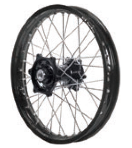 Dubya - Dubya MX Rear Wheel with DID DirtStar Rim - 2.15x18 - Red Hub/Black Rim - 70-4066RB