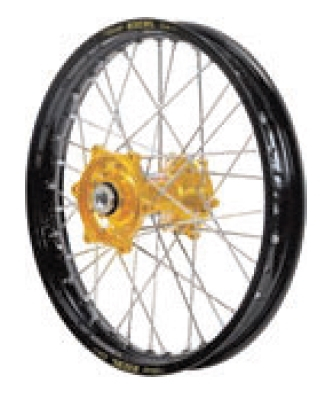 Dubya - Dubya MX Rear Wheel with Excel Rim - 1.85x19 - Gold Hub/Black Rim - 70-1124GB