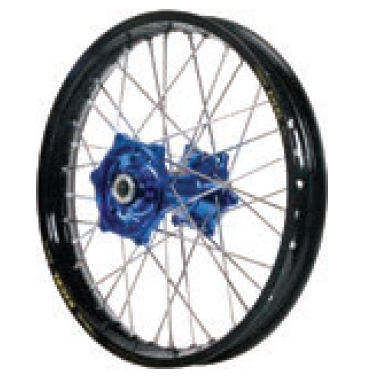 Dubya - Dubya MX Rear Wheel with Excel Rim - 1.60x14 - Blue Hub/Black Rim - 70-3182DB