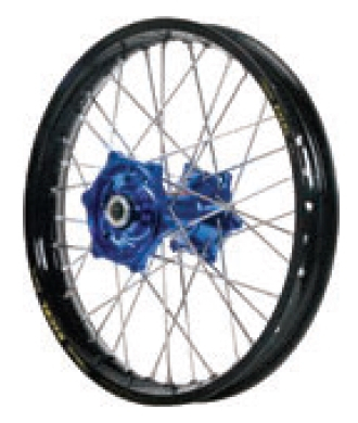 Dubya - Dubya MX Front Wheel with Excel Rim - 1.40x19 - Blue Hub/Black Rim - 70-3142DB