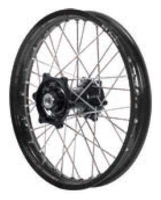 Dubya - Dubya MX Front Wheel with Excel Rim - 1.40x19 - Black Hub/Black Rim - 70-3142BB