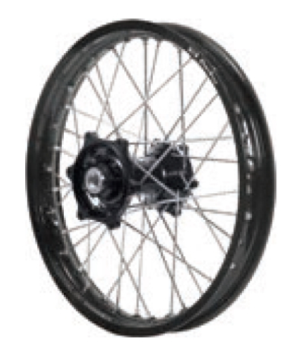 Dubya - Dubya MX Rear Wheel with DID DirtStar Rim - 1.85x19 - Black Hub/Black Rim - 70-4152BB