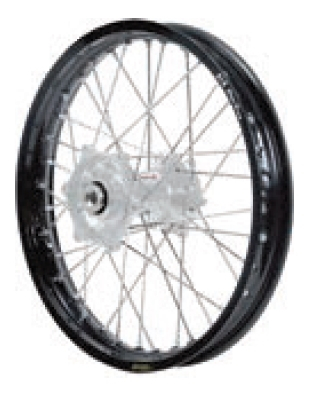Dubya - Dubya MX Rear Wheel with Excel Rim - 1.85x19 - Silver Hub/Black Rim - 70-3121SB
