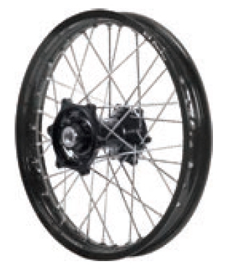 Dubya - Dubya MX Rear Wheel with Excel Rim - 1.85x16 - Black Hub/Black Rim - 70-3185BB