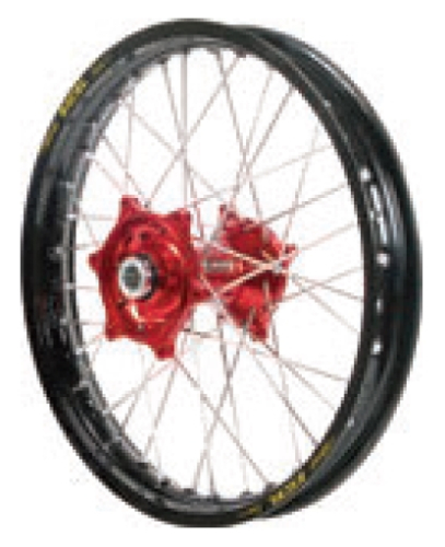 Dubya - Dubya MX Rear Wheel with Excel Rim - 1.85x19 - Red Hub/Black Rim - 70-3152RB