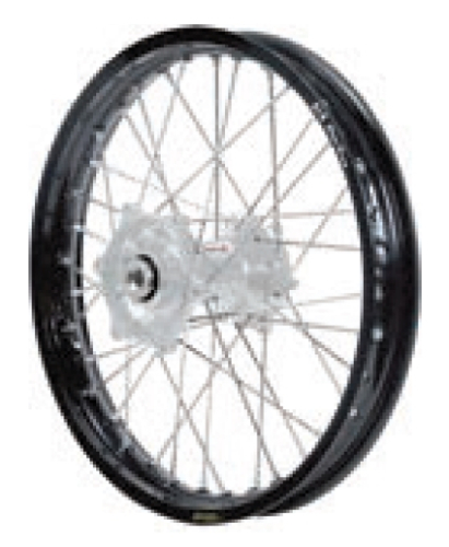 Dubya - Dubya MX Rear Wheel with Excel Rim - 1.85x19 - Silver Hub/Black Rim - 70-3152SB