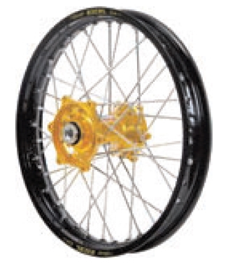 Dubya - Dubya MX Rear Wheel with Excel Rim - 1.85x19 - Gold Hub/Black Rim - 70-3154GB