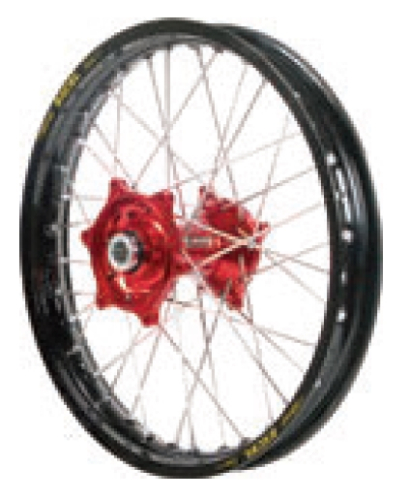 Dubya - Dubya MX Front Wheel with DID DirtStar Rim - 1.60x21 - Red/Black - 70-4070RB